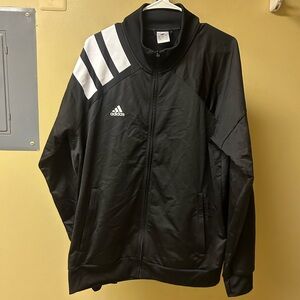 Adidas Men's Black and White Bomber Jacket